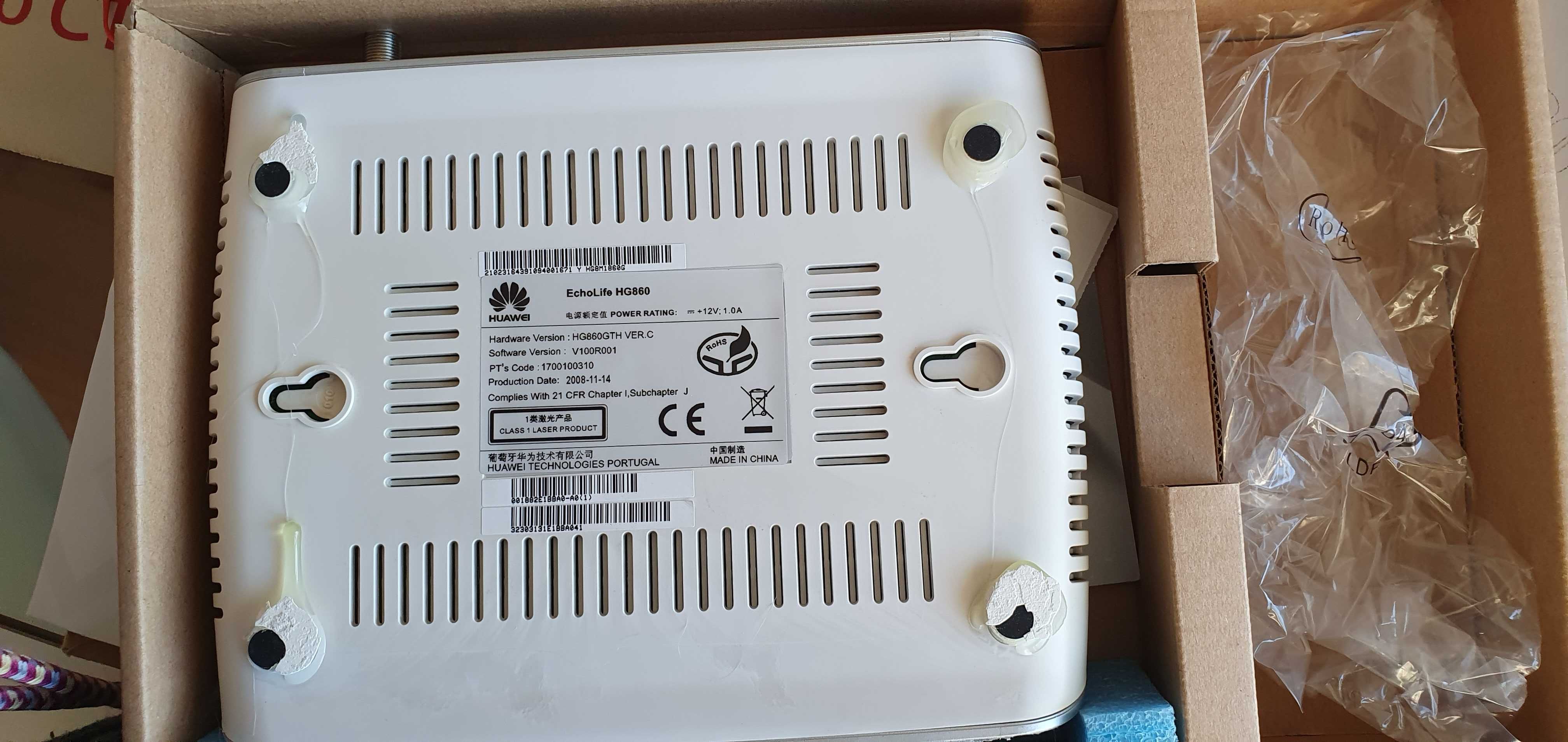 Router Huawei HG860, sem carregador!