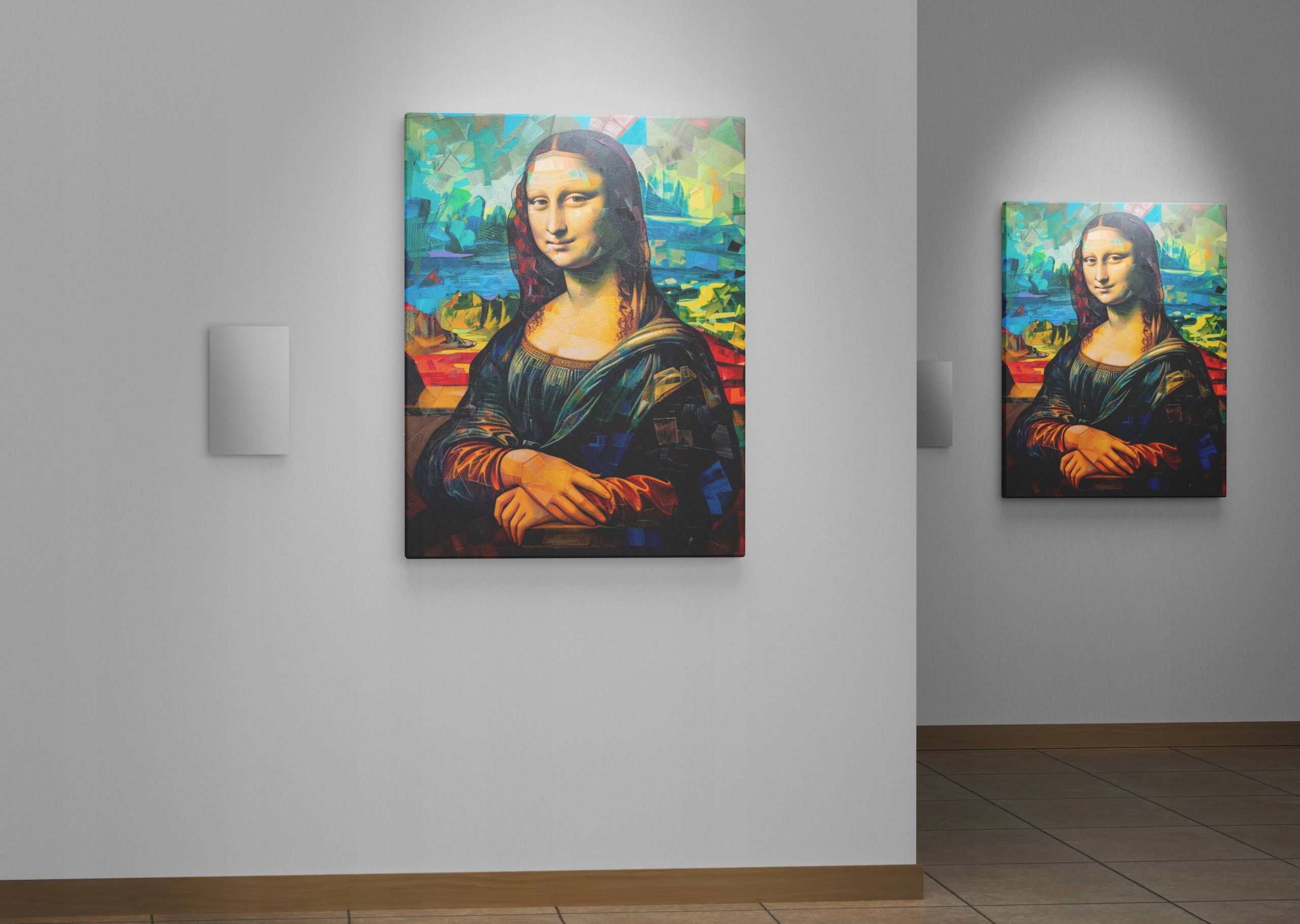 Obraz na płótnie Mona Lisa w Stylu Picassa do domu pokoju salonu 45x60