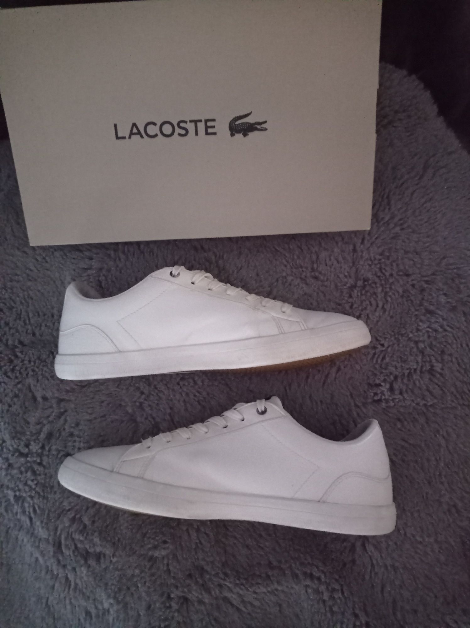 Buty Lacoste Lerond rozmiar 42 białe skóra skórzane super męskie