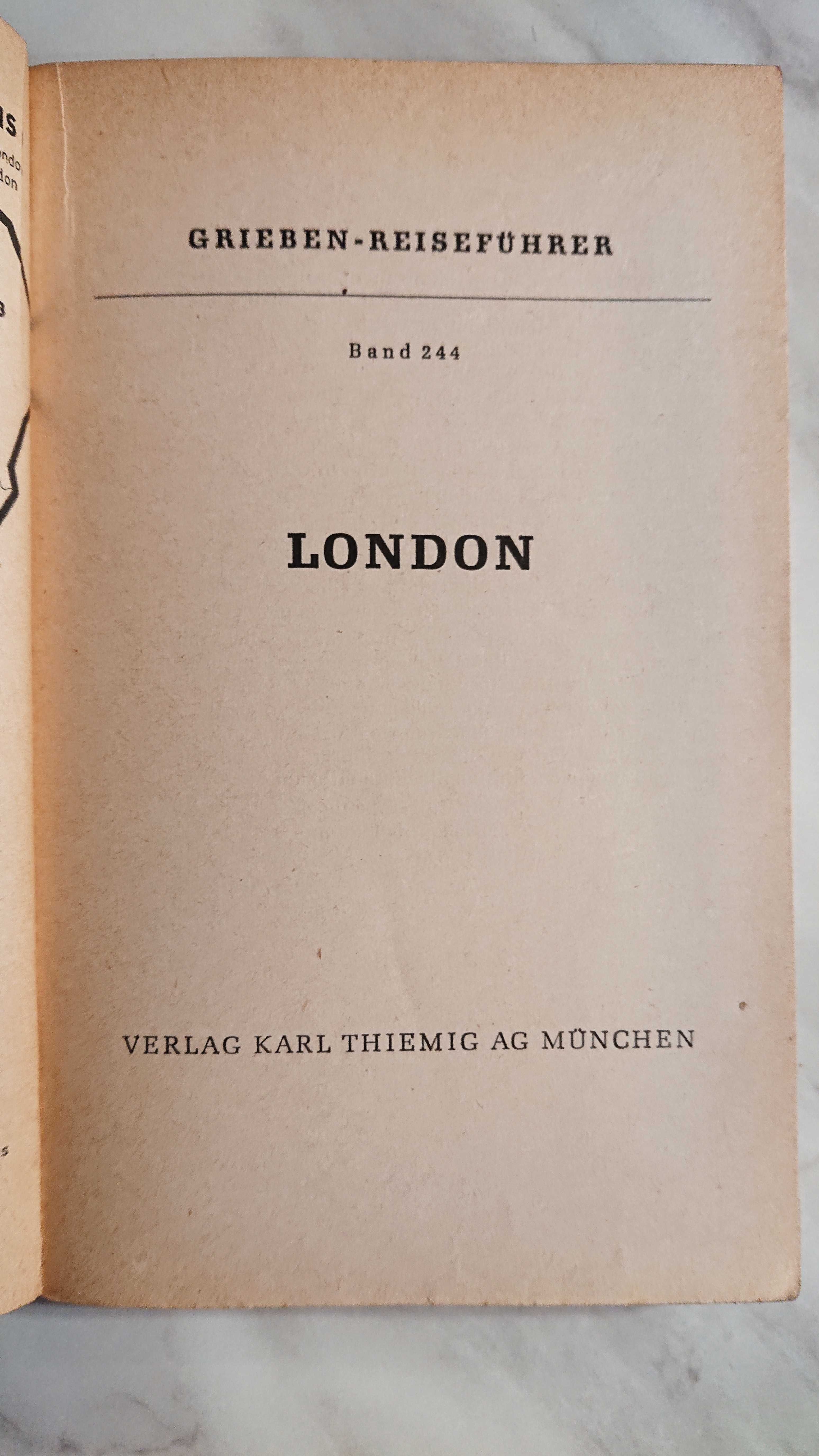 Stary przewodnik Grieben London Londyn vintage