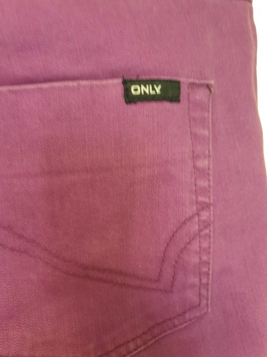 Super jeansy ONLY - fioletowe, rozm. 38!