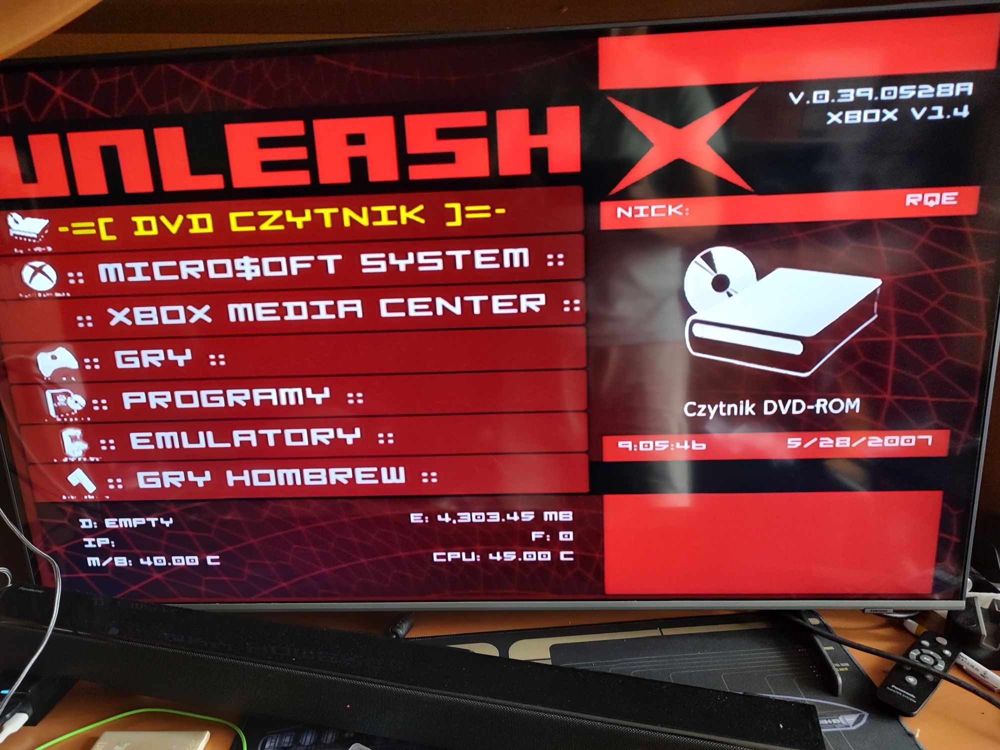 Xbox Classic UNLEASH 1.4 mod + adapter + 17 gier 100% sprawny
