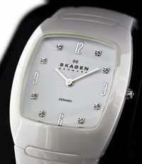 Skagen Swarovski женские часы годиник жіночий ремешок керамика браслет