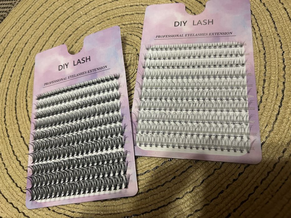 Вії (ресницы ) для самостійного нарощення, пучкові вії, клей для вій