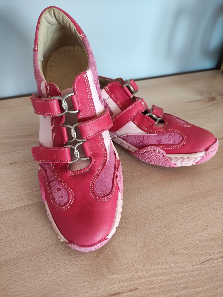 Buty skórzane skóra pantofle Antylopa r.36