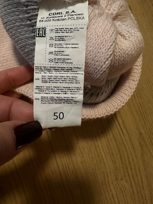 Czapeczka dziewczęca Coccodrillo r.50 w bardzo dobrym stanie