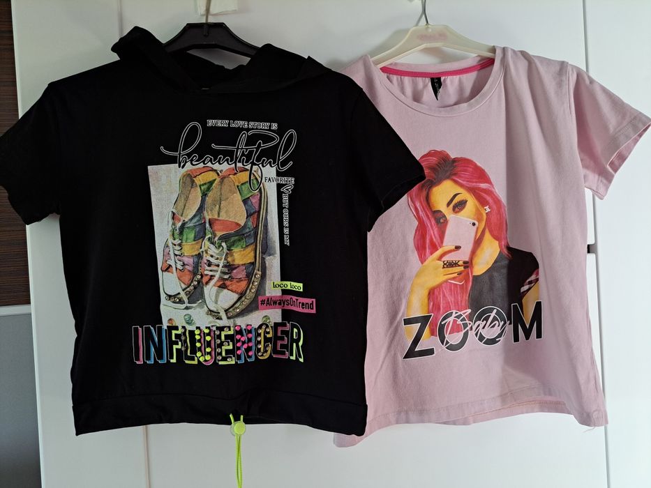 Bluzka bluzeczki t shirt dziewczęce  140-146/152 158
