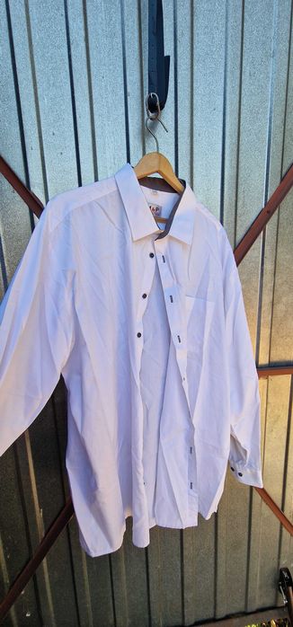 M&P collection Koszula męska biała długi rękaw XXL 45-46