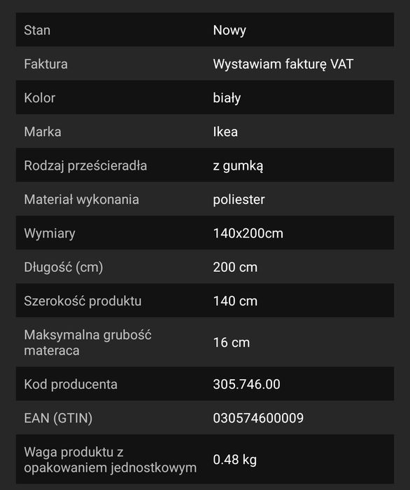 Zestaw 6 prześcieradeł z gumką 140x200 cm białe z kieszeniami gładkie