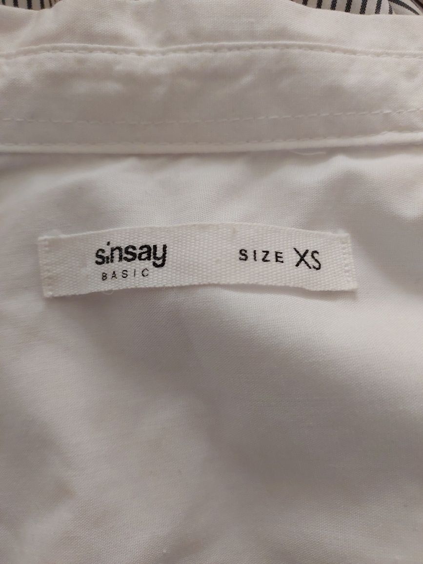 біла жіноча сорочка Sinsay XS одяг одежда женская рубашка белая