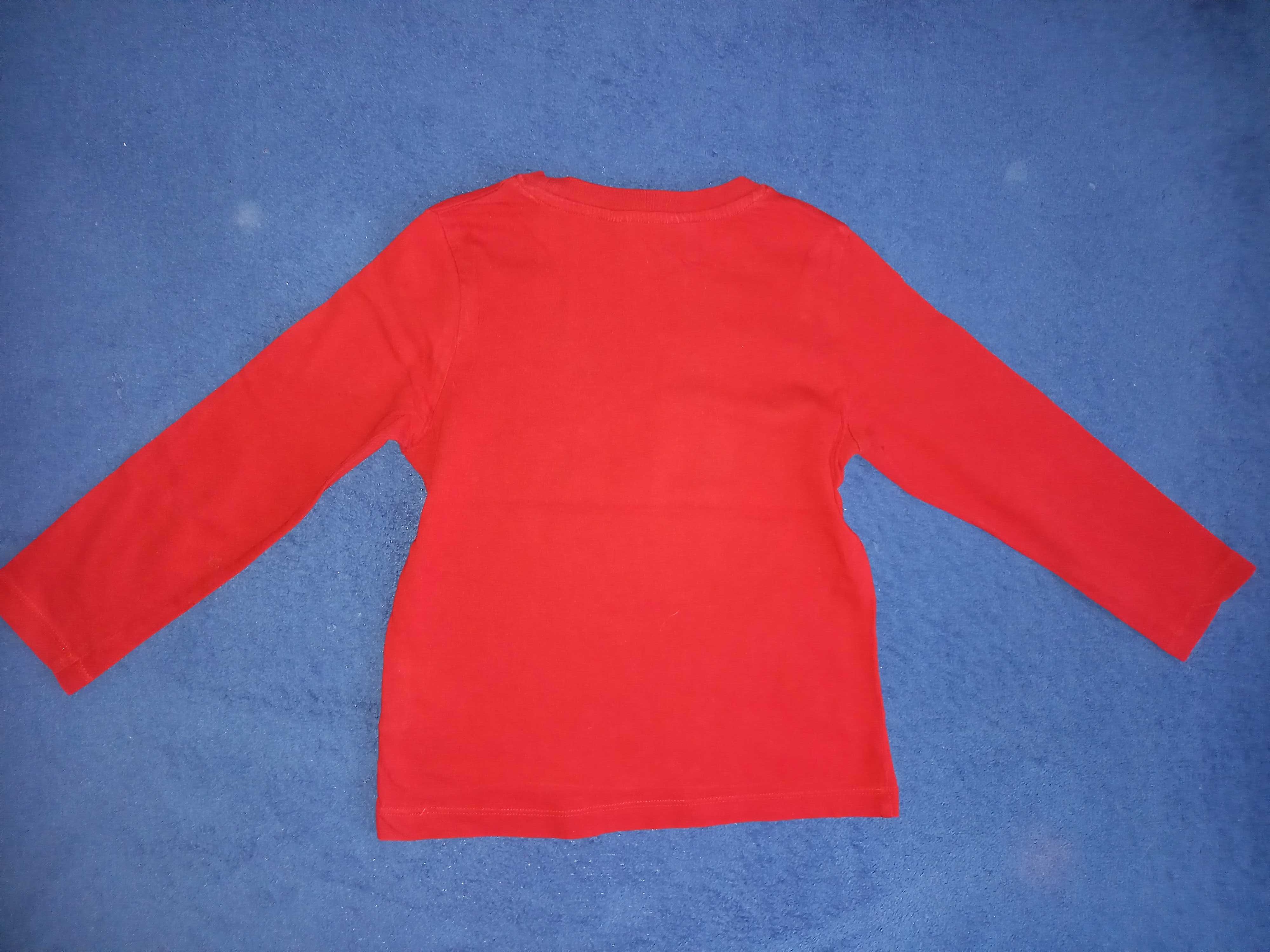 Koszulka h&m bluzka czerwona święta 110/116