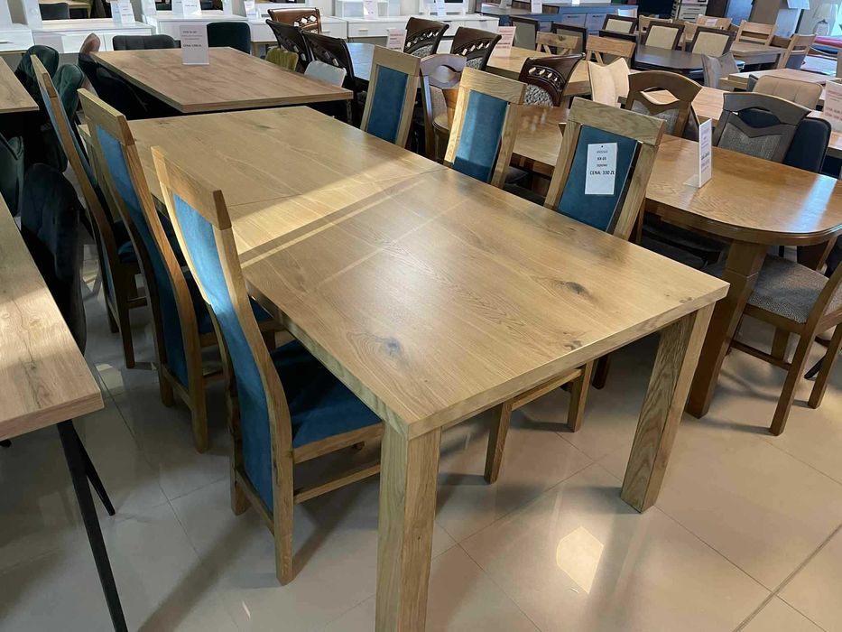 (96WN) Stół duży rozkładany + 6 krzeseł, wyprzedaż 2499 zł