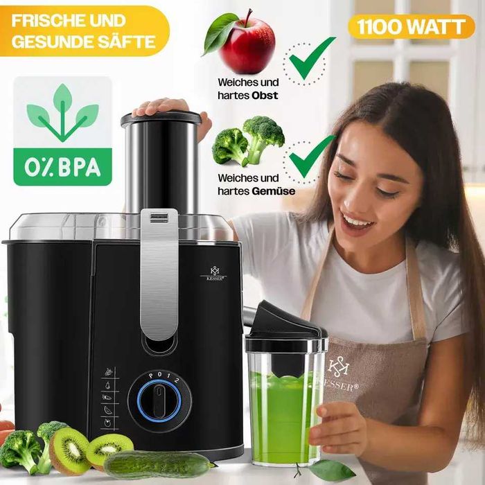 Соковижималка потужна KESSER 1000 Вт до 18 000 об/хв Німеччина