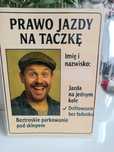Karta upominkowa zabawna prawo jazdy na taczkę