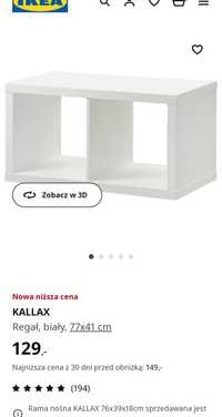 Kallax IKEA 1x2 biały