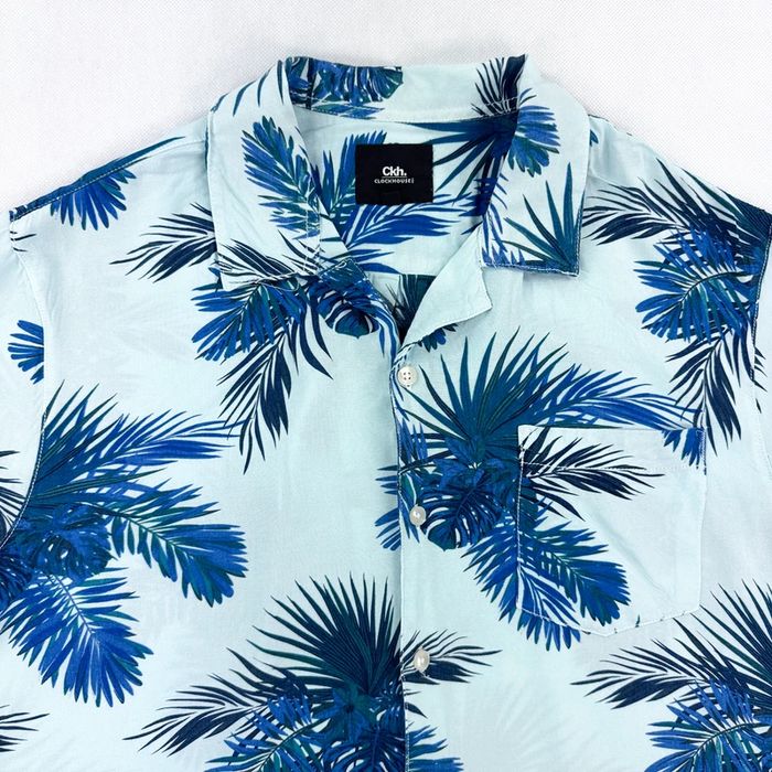 Koszula z krótkim rękawem t-shirt hawajka lata 80 Clockhouse