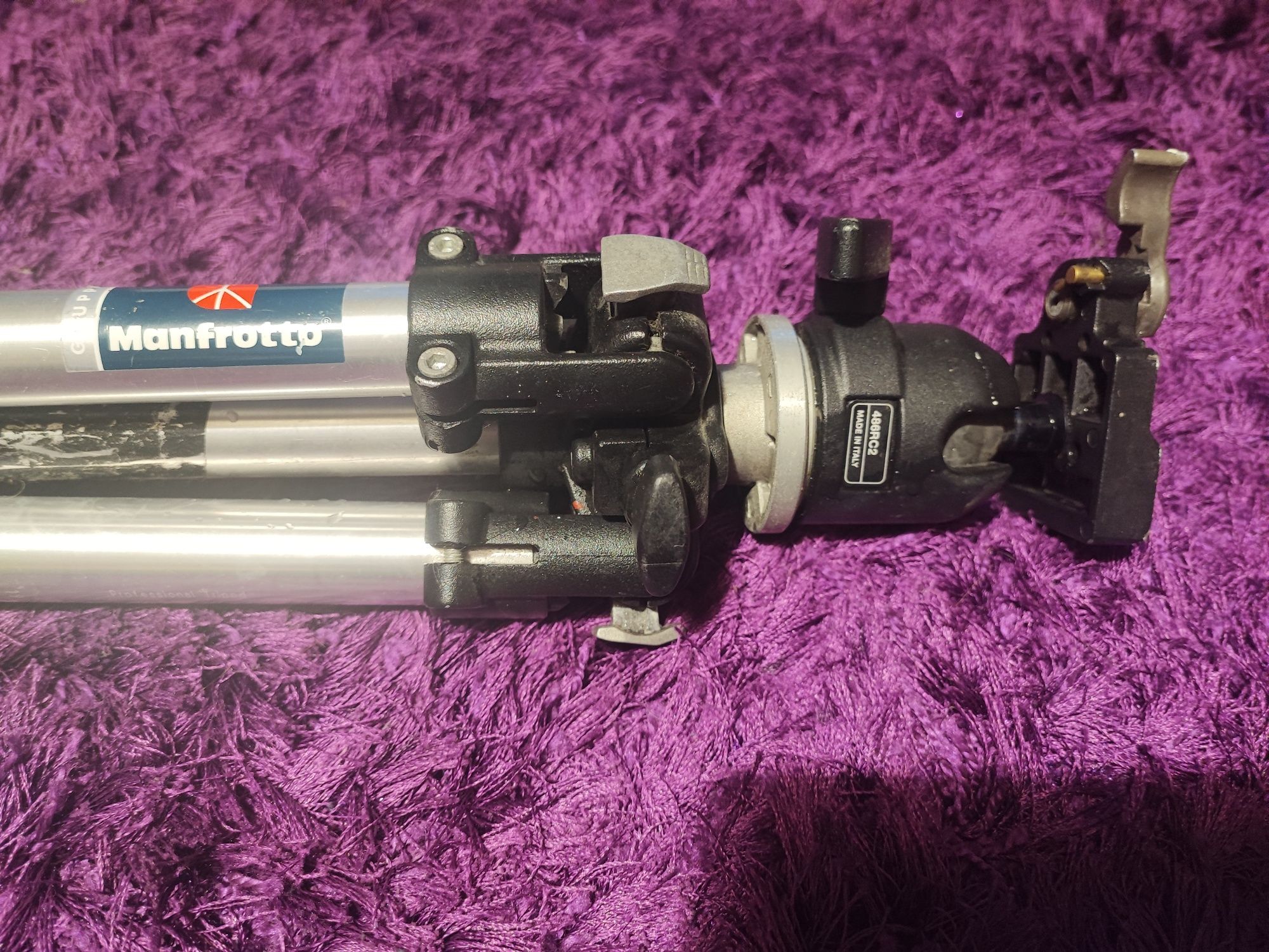 Statyw Manfrotto 055XPROB z głowicą 486RC2