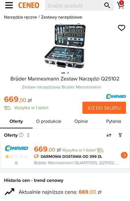 Okazja! Brüder Mannesmann Nowy Zestaw Narzędzi Q25102
