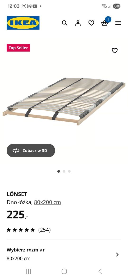 Łóżko sypialniane Ikea 160/200 plus materac