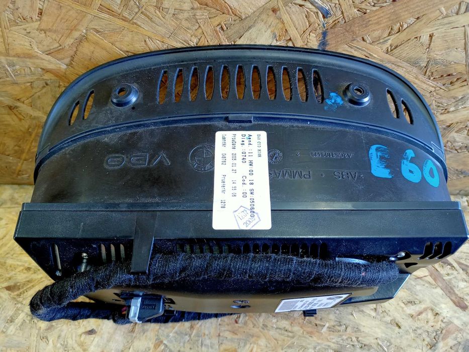 BMW E60 E61 seria 5 duży wyświetlacz radia oryginał demontaż