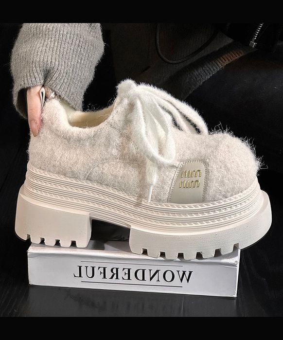 Mokasyny grube białe eleganckie 37/38