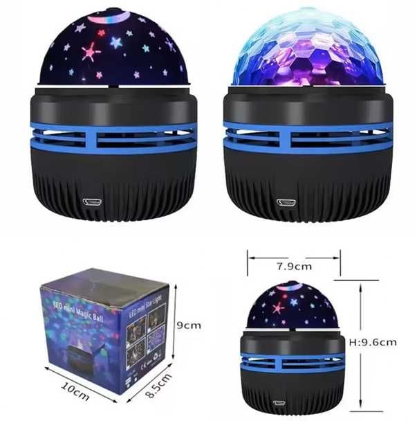 Projektor gwiazd - nocne niebo - obrotowy projektor LED - dla dzieci