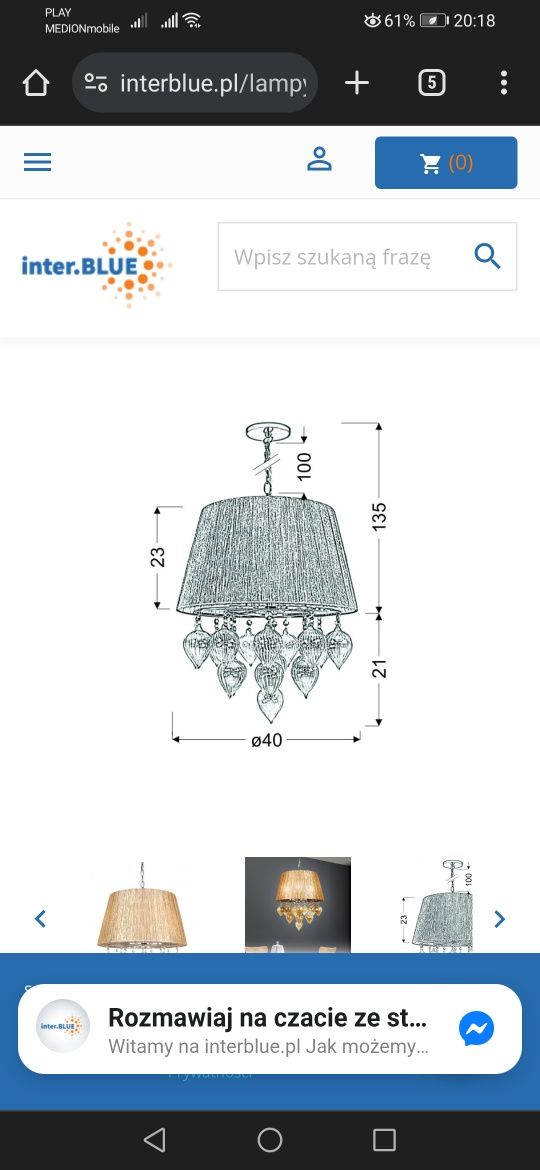 Lampa wisząca Elissa firmy Candellux