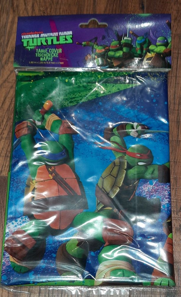 TMNT. Wojownicze żółwie ninja imprezowy obrus. NOWY.