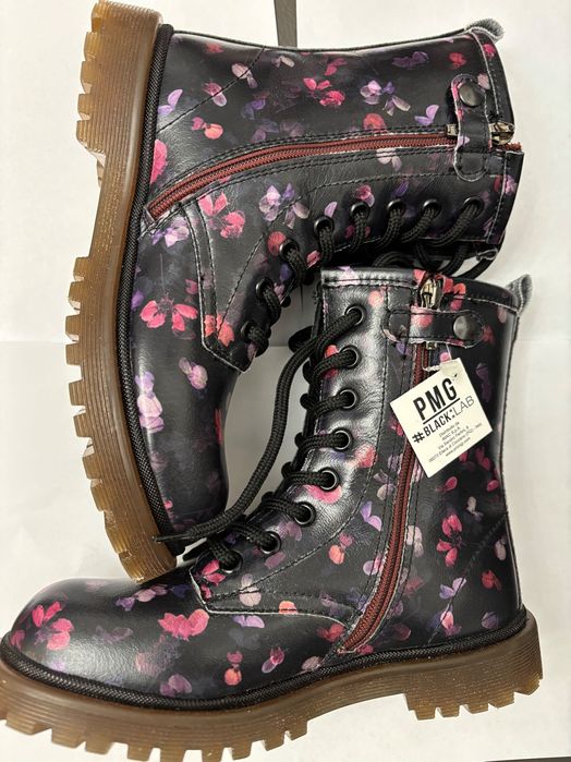 Botki sztyblety PRIMIGI czarne kwiatowy print 33, skórzana wkładka