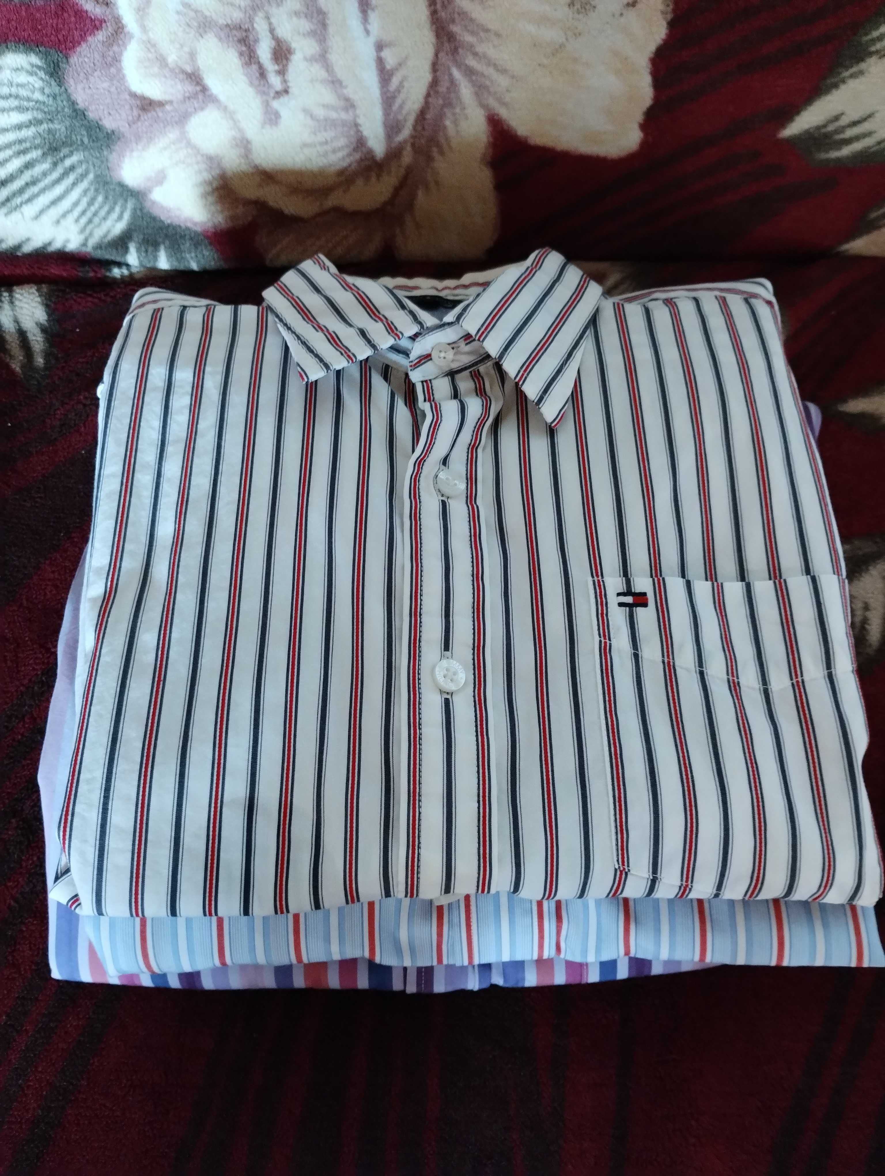 3 sztuki Koszule męskie 3x TOMMY HILFIGER PIERRE CARDIN zestaw S / M