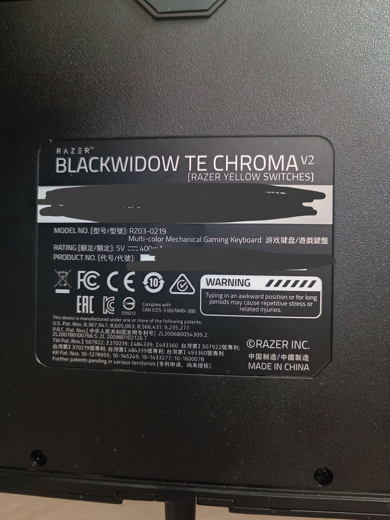 Teclado mecânico Razer BlackWidow Tournament Edition Chroma V2