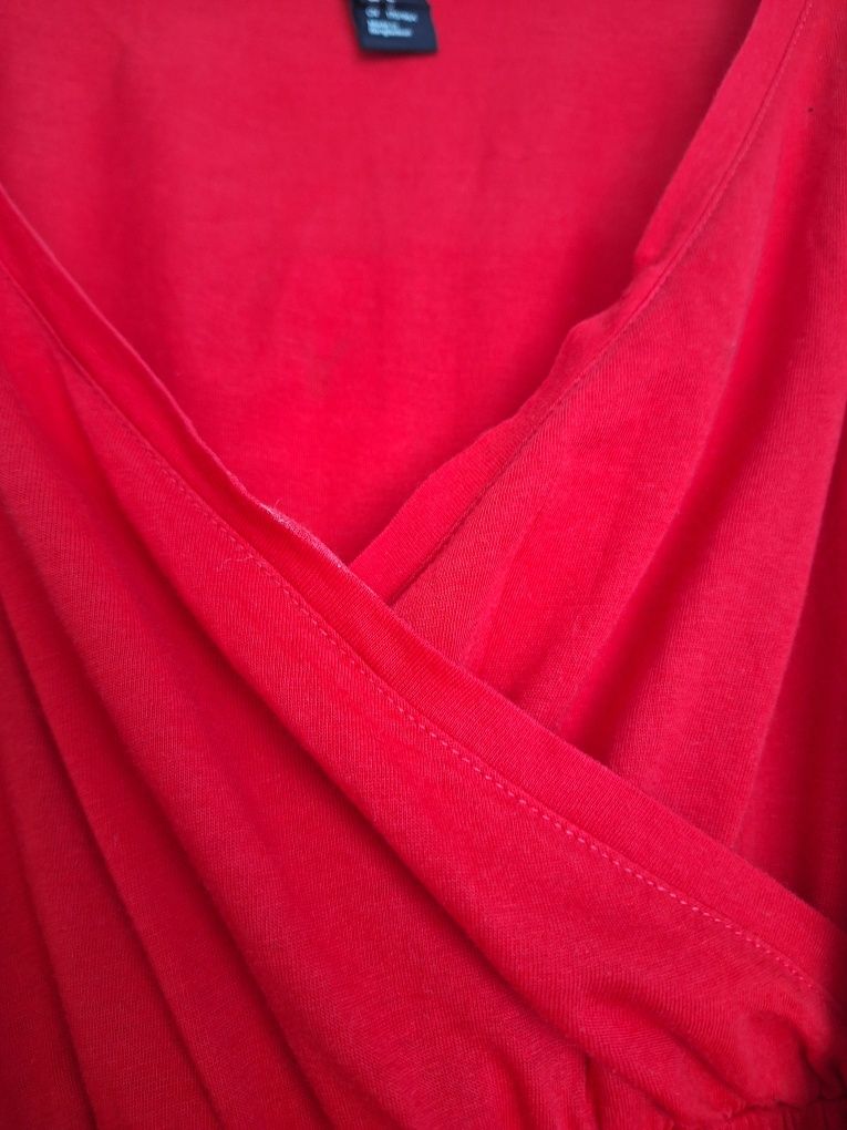 Sukienka damska bawelniana h&m czerwona 38 M