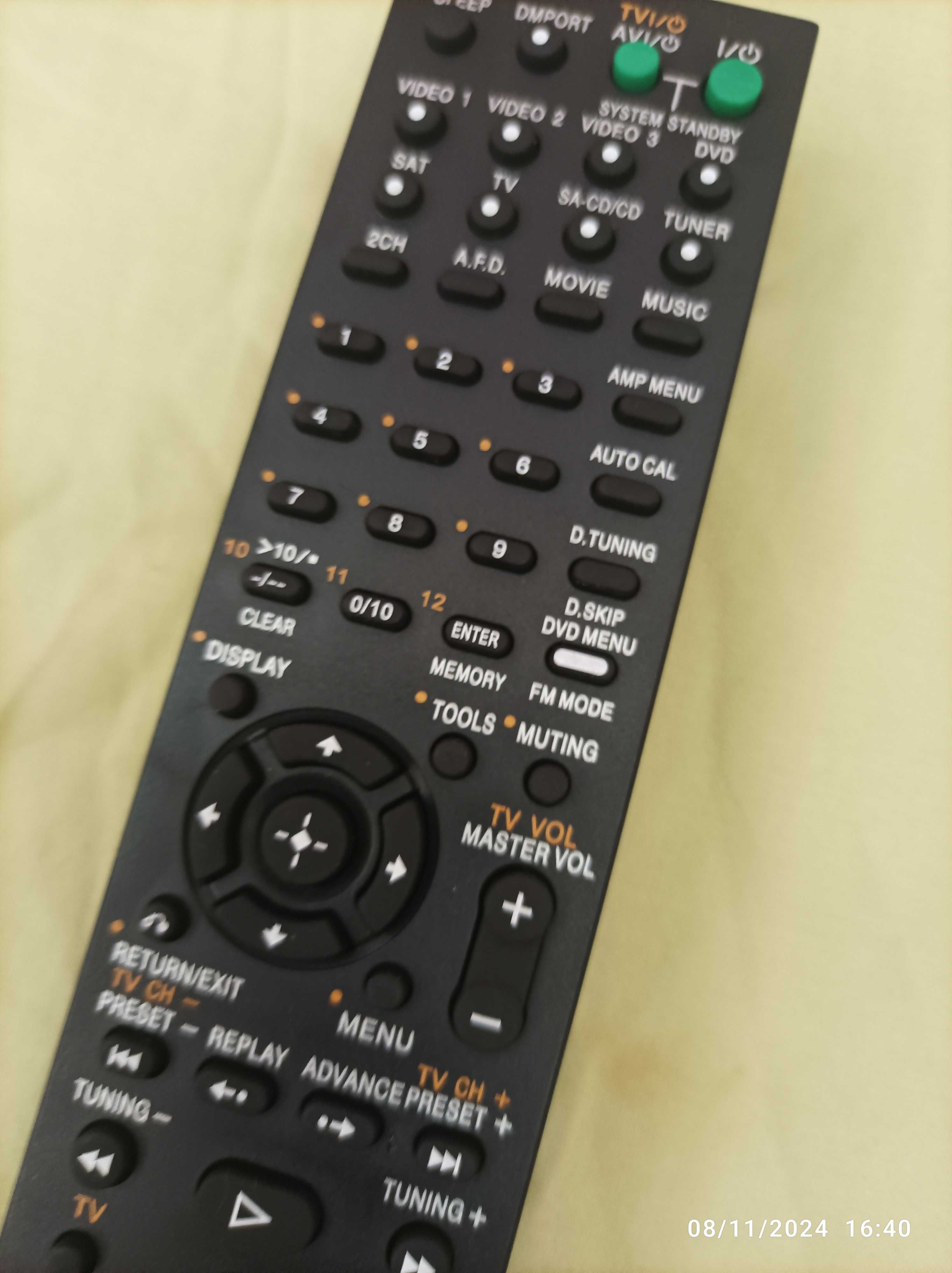 Comando / Remoto Controle  para Amplificador AV System- SONY RM-AAU019