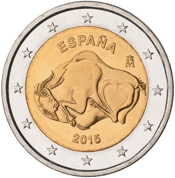 Moeda de 2€ Espanha - Grutas de Altamira