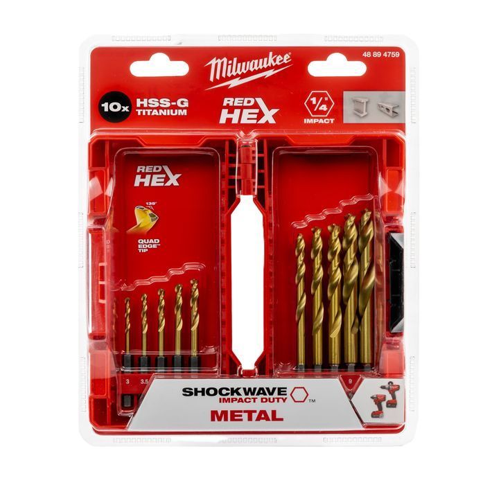 wiertła do metalu swave hss-g tin zestaw 10szt.
