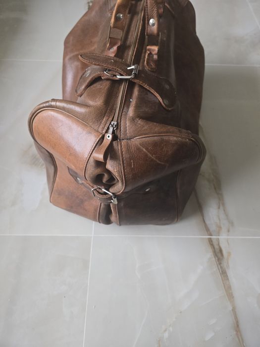 Torba ze skóry naturalnej.- duża.