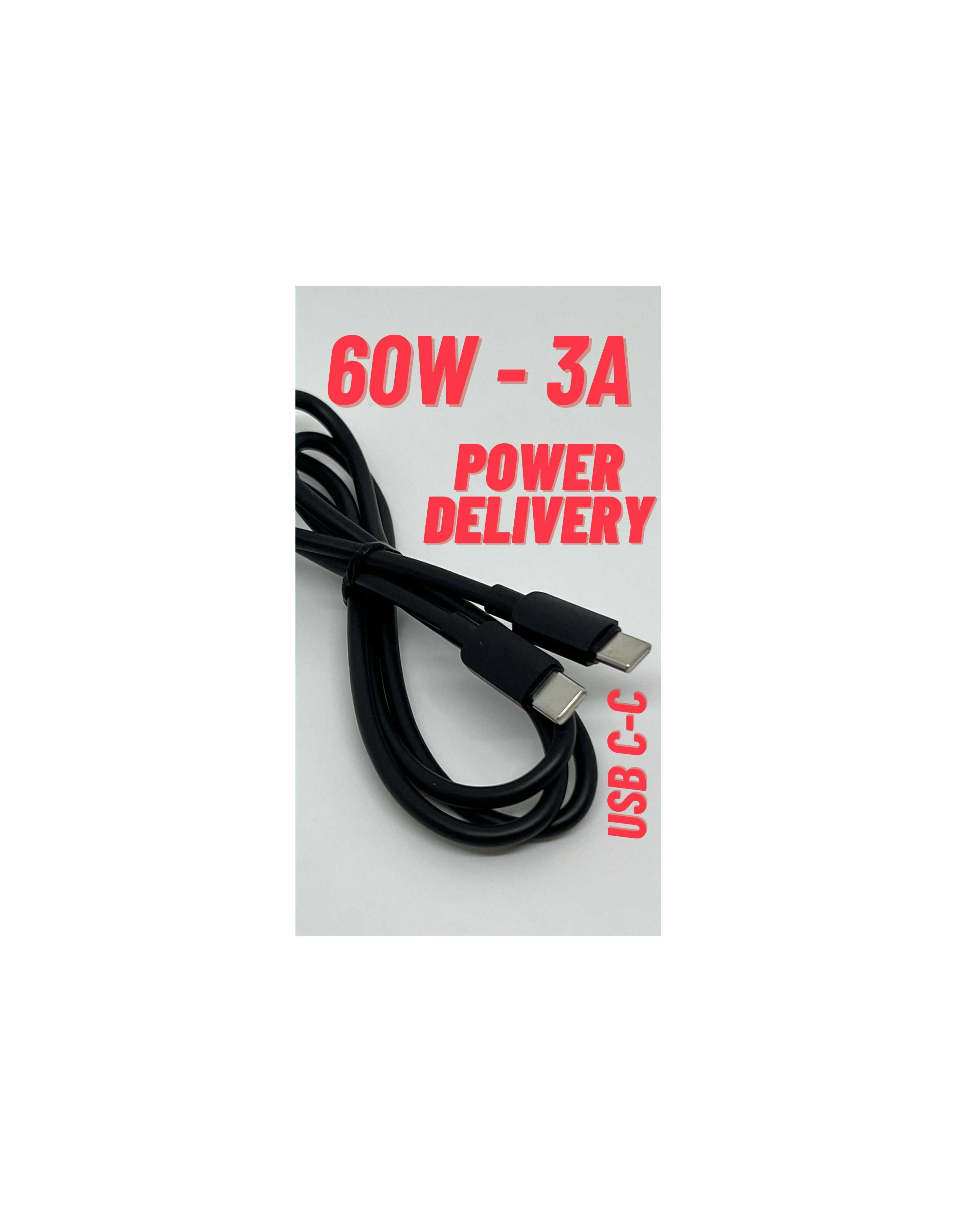 Kabel Type C - C PD 3A 60W  1 m czarny | szybkie ładowanie | premium