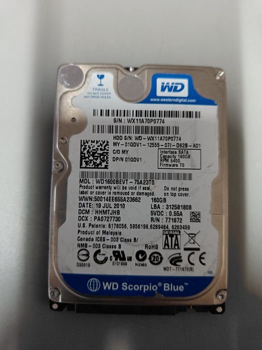 Dyski twarde 2.5 sata 80GB 160GB