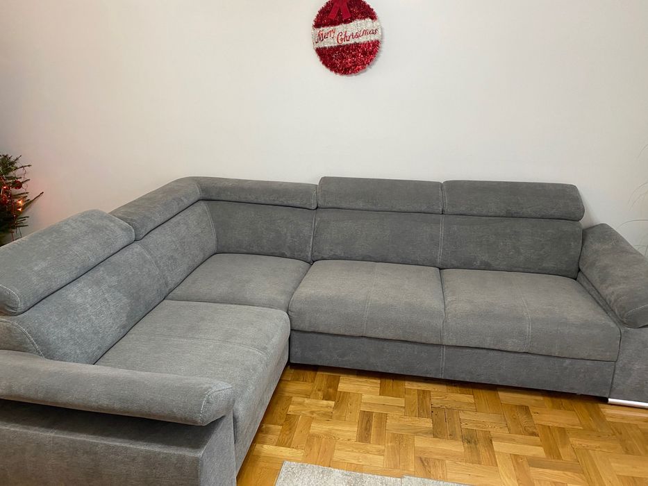 Szary duży narożnik