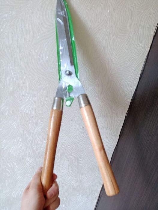 Ножницы садовые для сада деревянные ручки кусторез