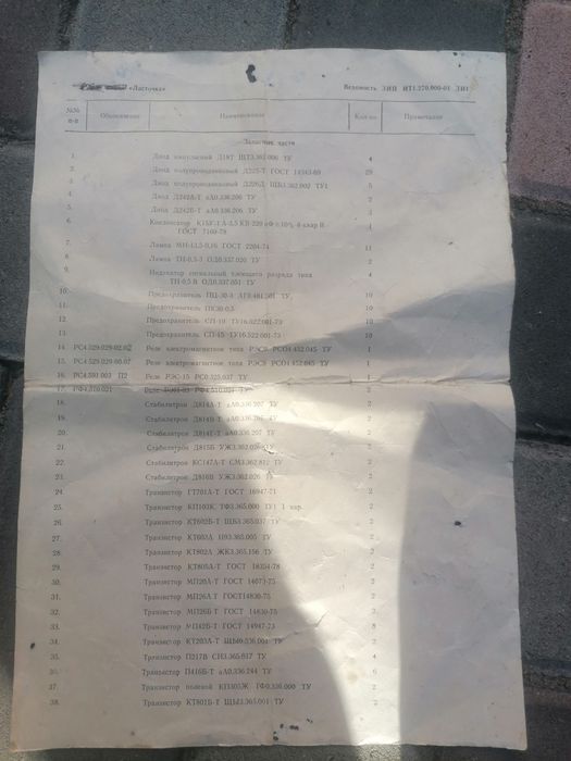 ЗИП судовой радиостанции Ласточка