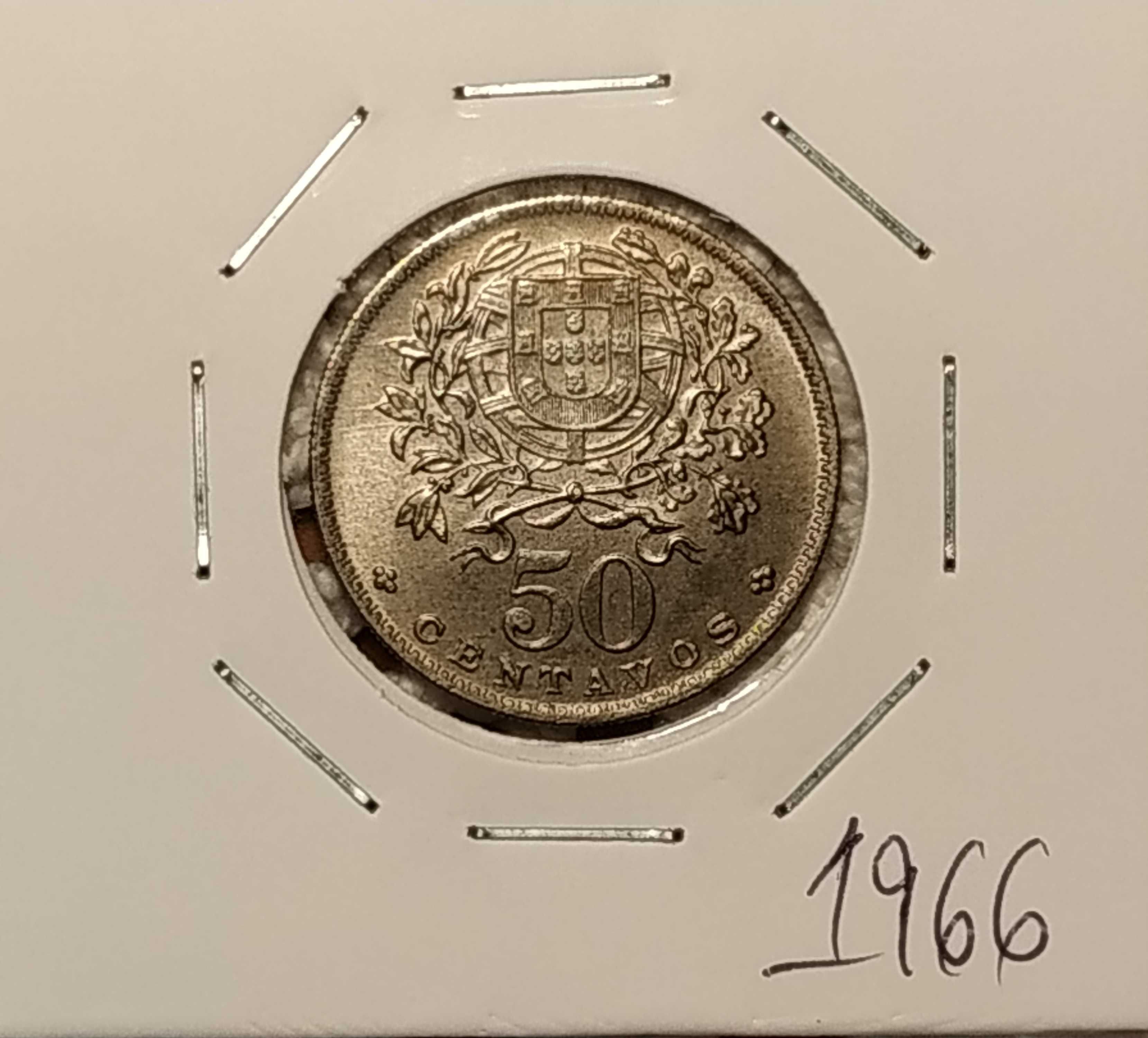 Portugal - moeda de 50 centavos de 1966