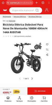 Bicicleta Electrica 1000w 45km/h