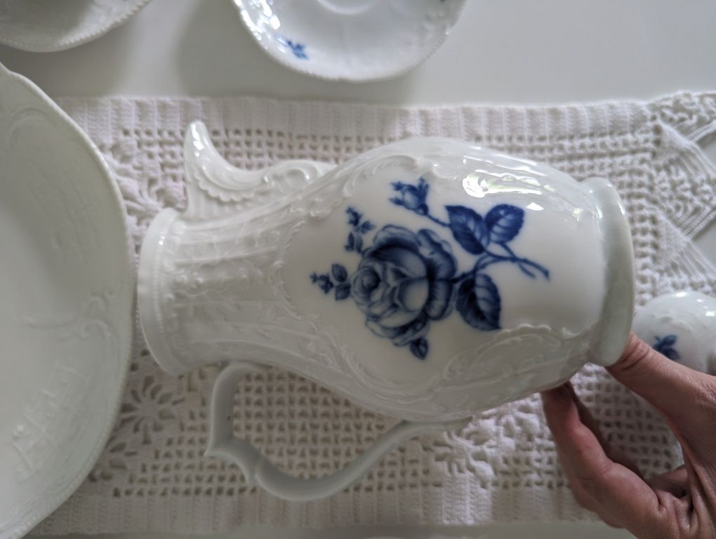 Rosenthal Sanssouci Serwis Blaue Rose Unikat