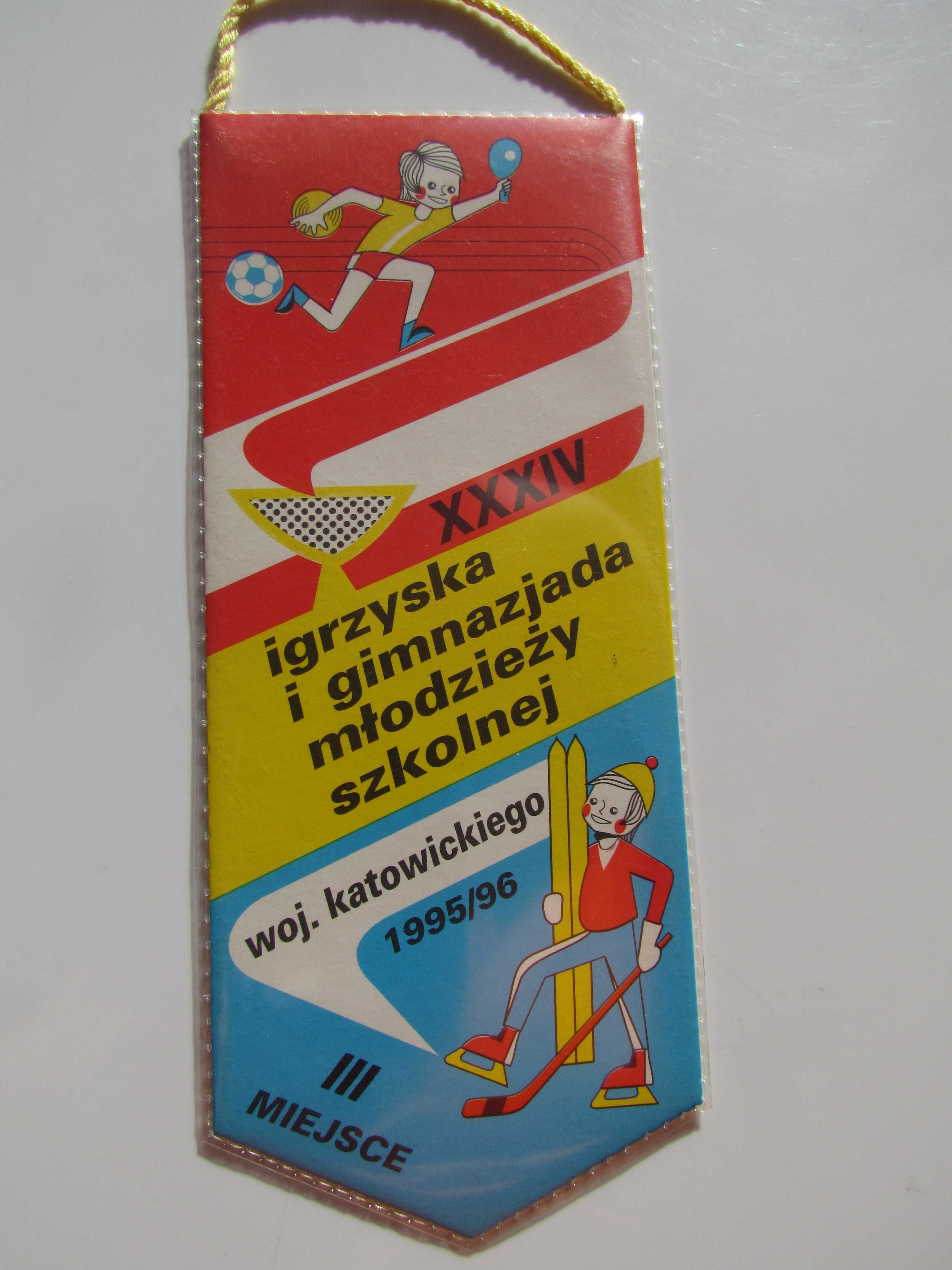 Proporczyk Szkolny Związek Sportowy Katowice Igrzyska Gimnazjada 1995