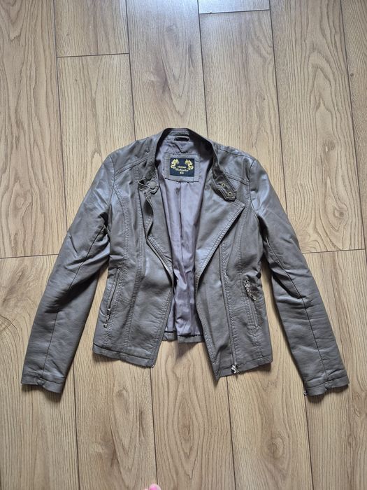 Kurtka ramoneska ekoskora XS brązowa 34