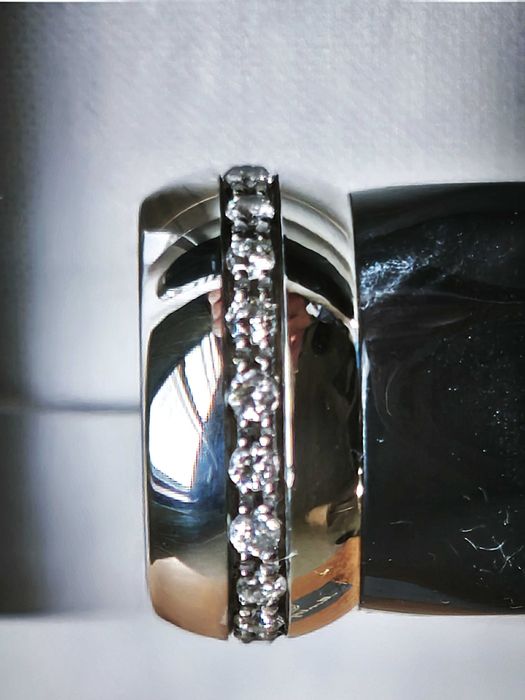 Caneta Montegrappa Micra Charcoal com Diamantes RollerBall