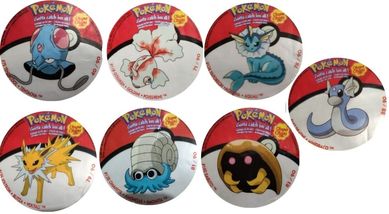 Pokemon chupa chups naklejki tazo