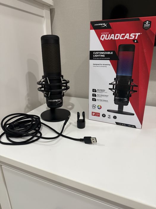Мікрофон для ПК/ для стрімінгу, подкастів HyperX QuadCast S