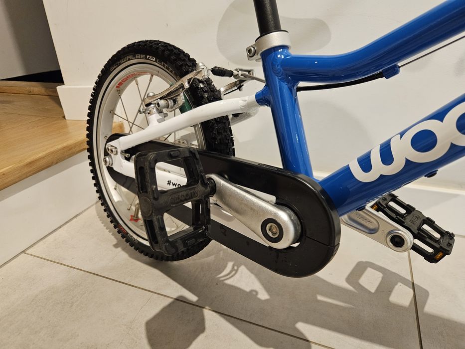 Woom 2 niebieski + rączka do nauki jazdy